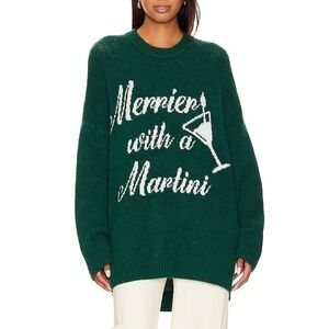 Show Me Your Mumu Merrier with a Martini Green Oversized Sweater Size S